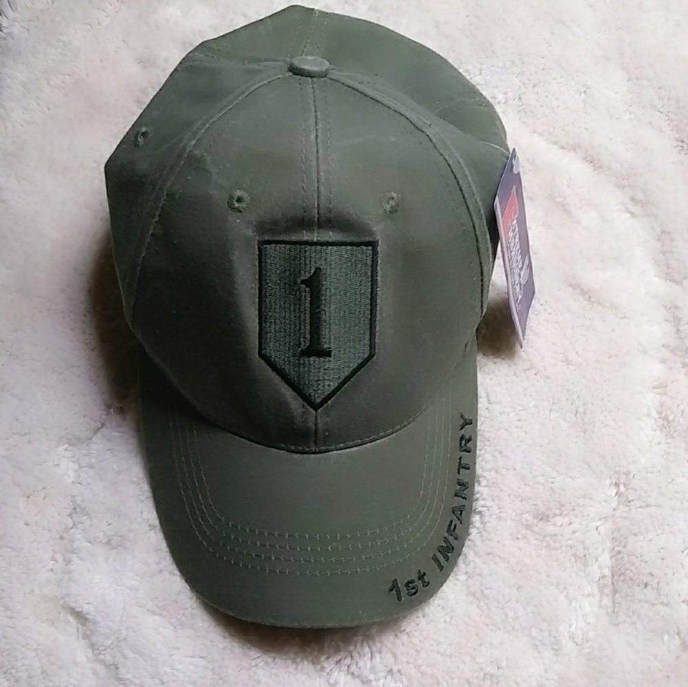 COPY - 1st infantry army hat velcro back NWT ARMY GREEN